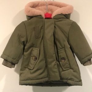 0-3months Baby Girl Gymboree Faux Fur Jacket